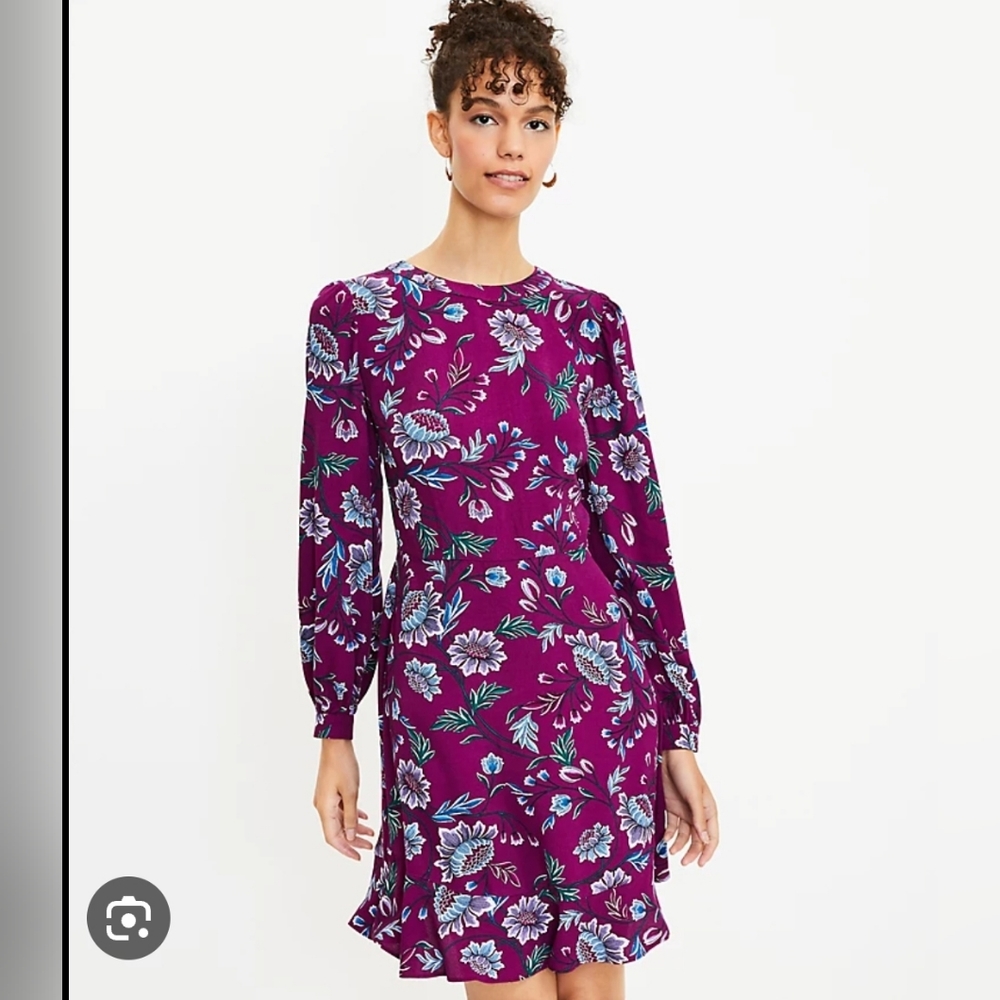 Midi dark purple dress